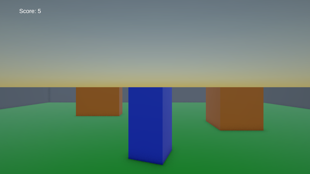 Unity 6で5つのItemをすべて取得してScore 5になった画面